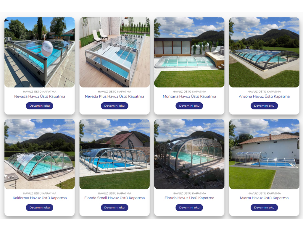 Tek Panel Otomatik Raylı Havuz Kapama