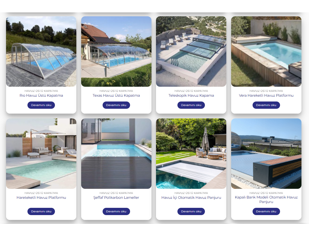 Raylı Havuz Kapama Çözümleri