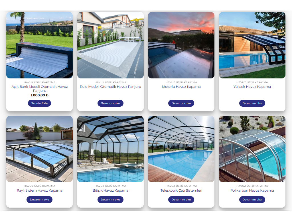 Otomatik Raylı Havuz Kapama